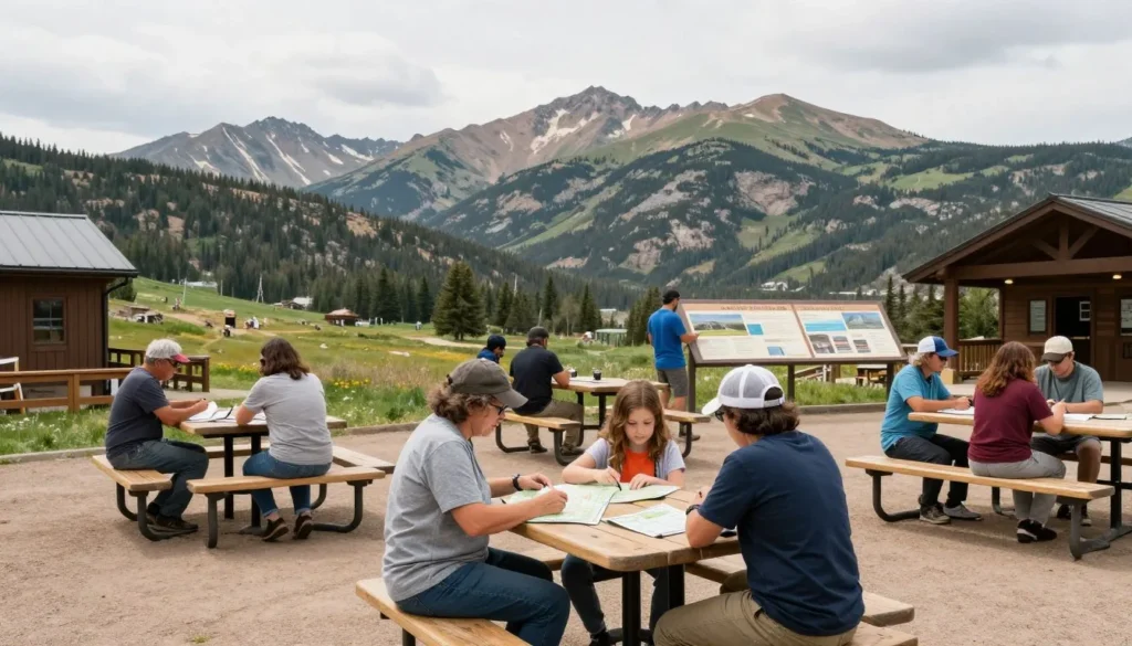 Visitors enjoying Monarch Pass Colorado facilities