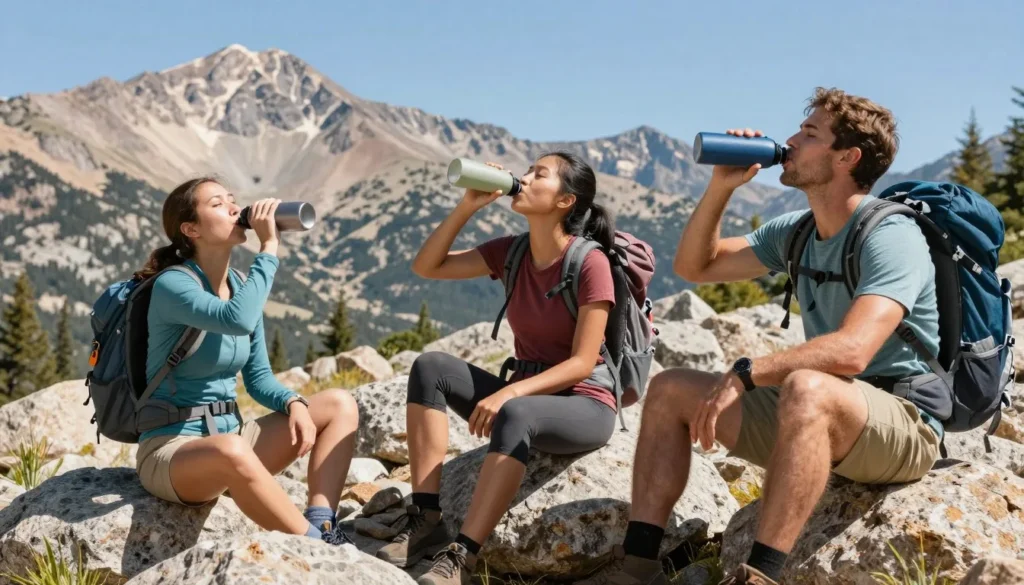 Visitors staying hydrated at high altitude in Colorado Visitors staying hydrated at high altitude in Colorado