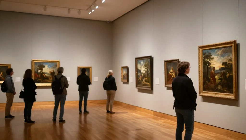 Waterbury Connecticut art gallery interior with paintings Waterbury Connecticut art gallery interior with paintings