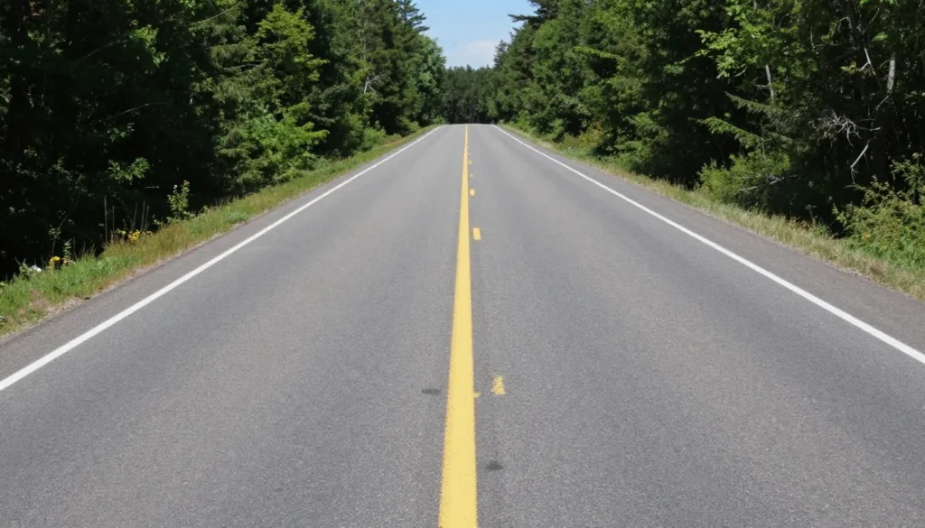 Well-maintained section of Cherohala Skyway road with clear lane markings