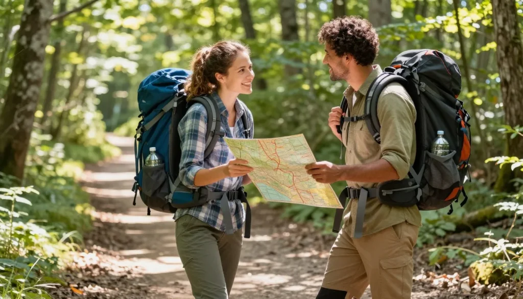 Well-prepared hikers with proper gear in Smoky Mountains