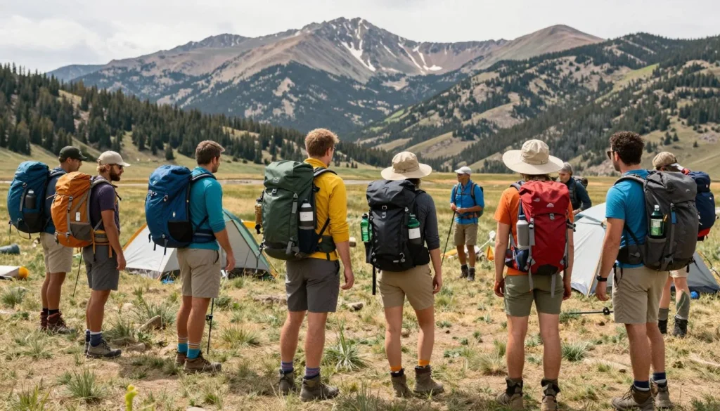 Well-prepared outdoor enthusiasts with gear at Lathrop State Park