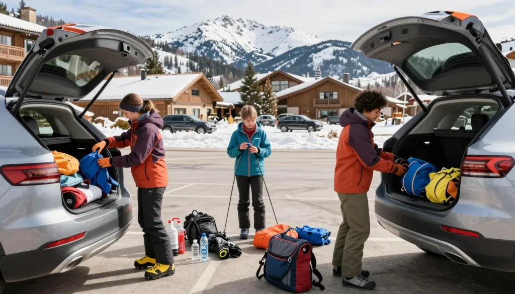 Well-prepared travelers with proper equipment at Eagle Point Resort Well-prepared travelers with proper equipment at Eagle Point Resort