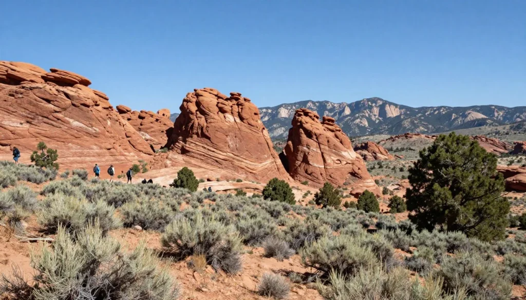 Western Colorado landscape with sandstone formations and desert vegetation Western Colorado landscape with sandstone formations and desert vegetation