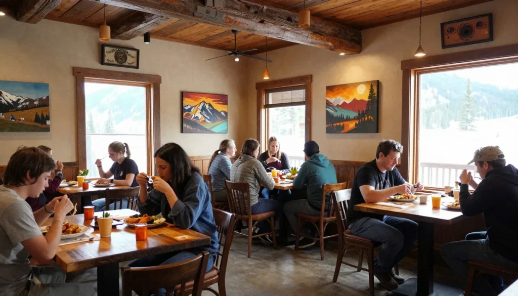 Western Colorado restaurant interior with mountain decor Western Colorado restaurant interior with mountain decor