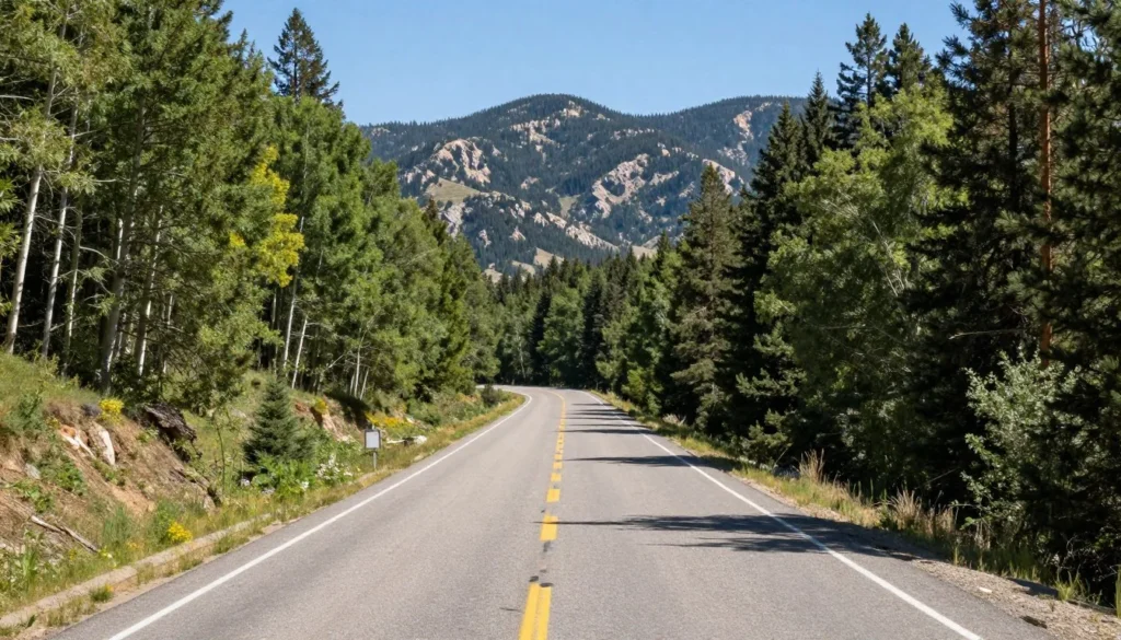 Wheeler Peak Scenic Drive mountain curves through Great Basin wilderness Wheeler Peak Scenic Drive mountain curves through Great Basin wilderness