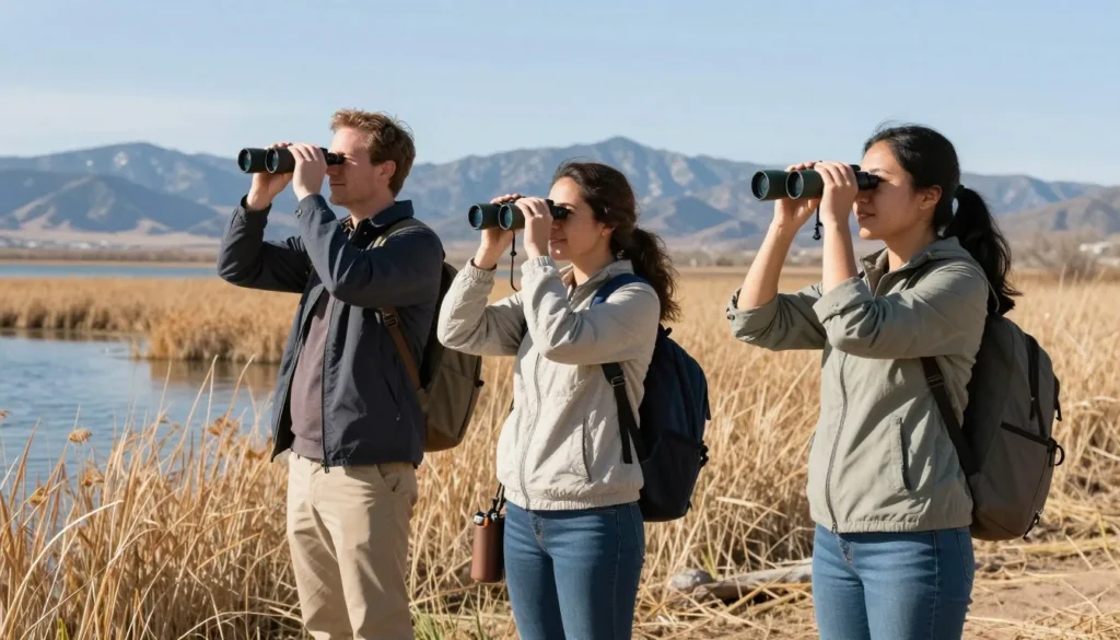 Wildlife observation at San Luis Lakes wetlands Wildlife observation at San Luis Lakes wetlands