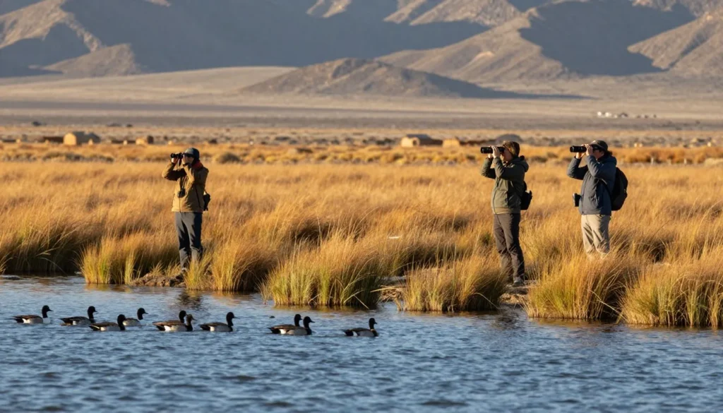 Wildlife viewing at Pyramid Lake Nevada wetlands