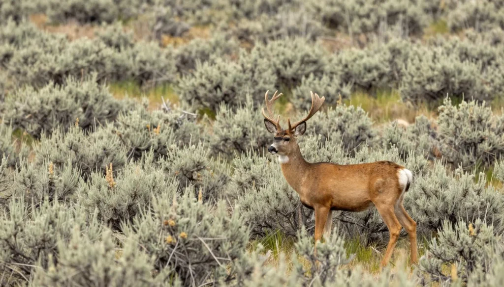 Wildlife viewing in Piceance Basin Uplands Colorado with mule deer