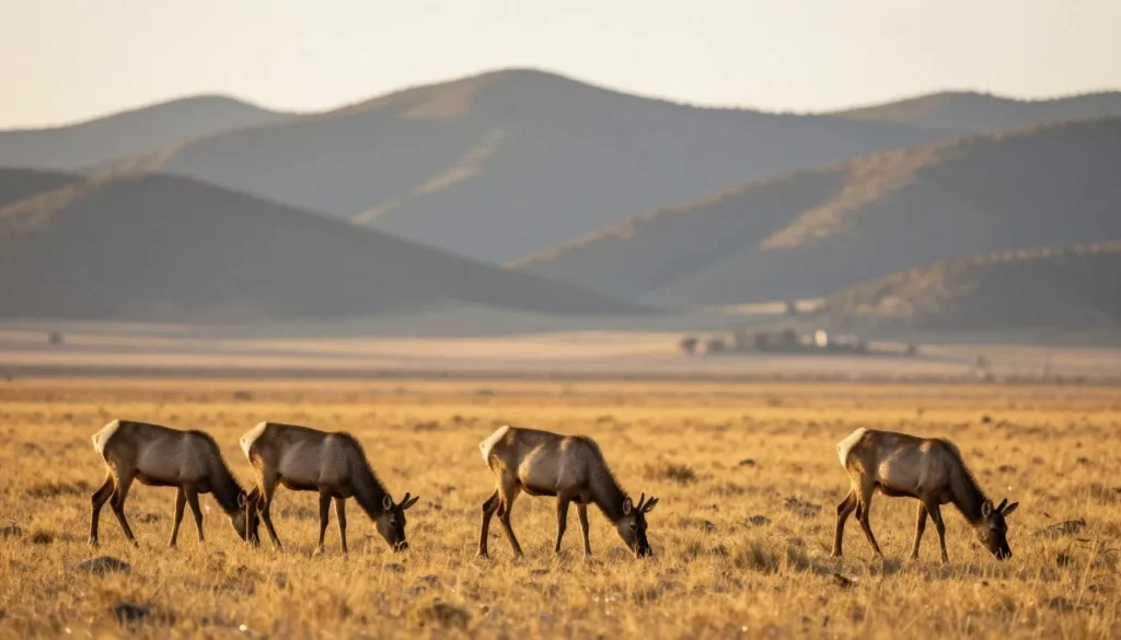 Wildlife watching opportunities near Raton Mesa with elk herd