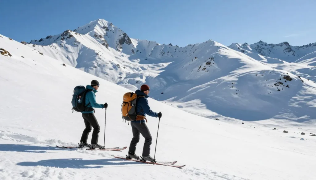 Winter backcountry skiing in Never Summer Mountains