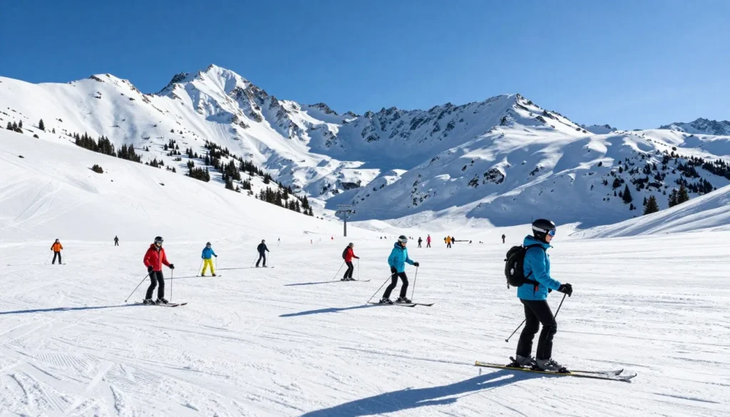 Winter skiing near Monarch Pass Colorado