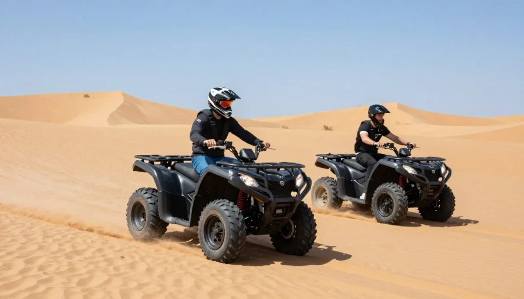 ATV riders exploring Sand Mountain Recreation Area trails ATV riders exploring Sand Mountain Recreation Area trails