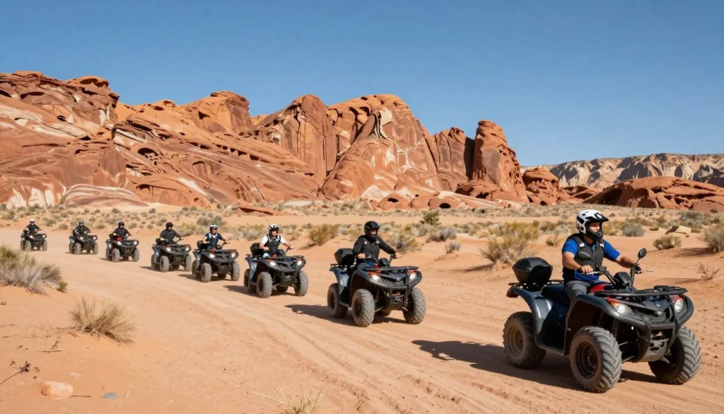 ATV riders on desert trail near San Rafael Swell