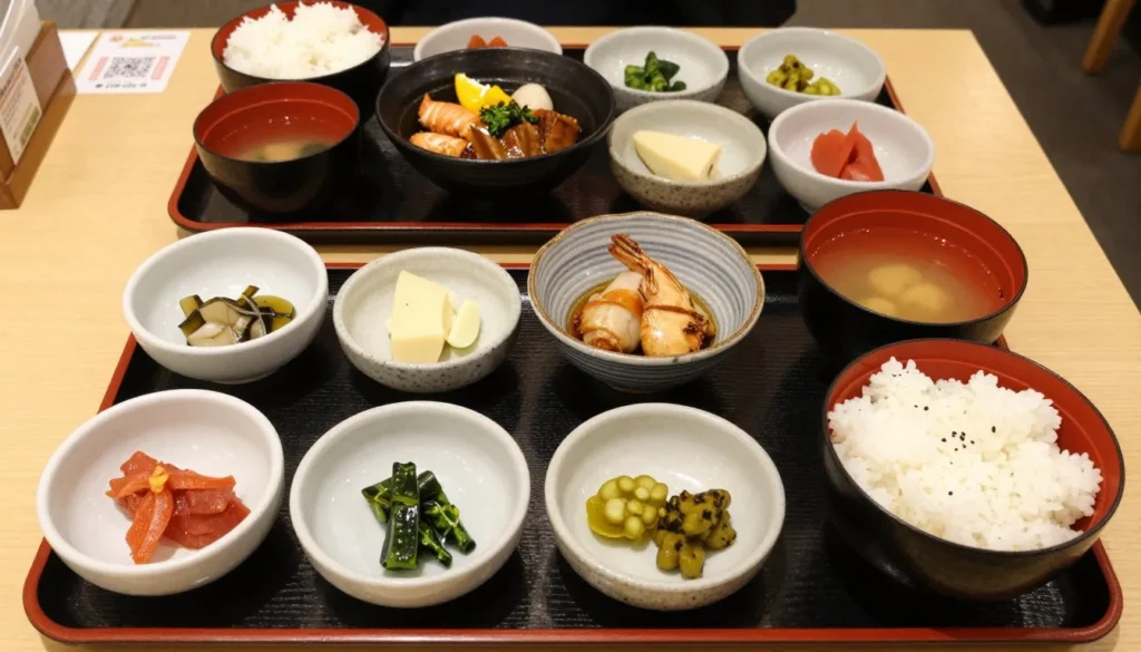 Affordable lunch set meal at a Japanese restaurant