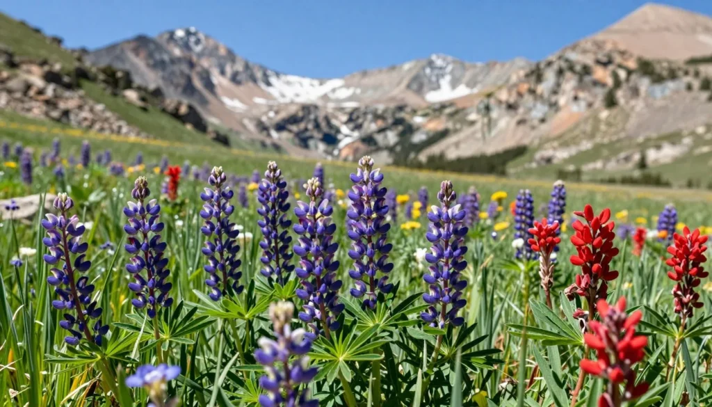 Alpine wildflower meadow near Taylor Pass Alpine wildflower meadow near Taylor Pass