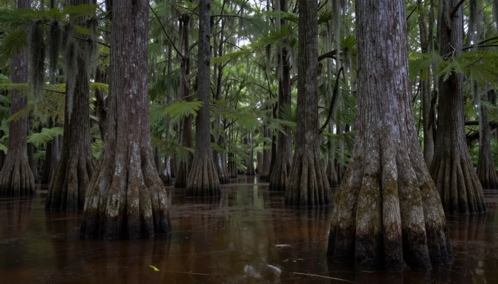 Ancient cypress swamp forest at Goose Creek State Park Ancient cypress swamp forest at Goose Creek State Park