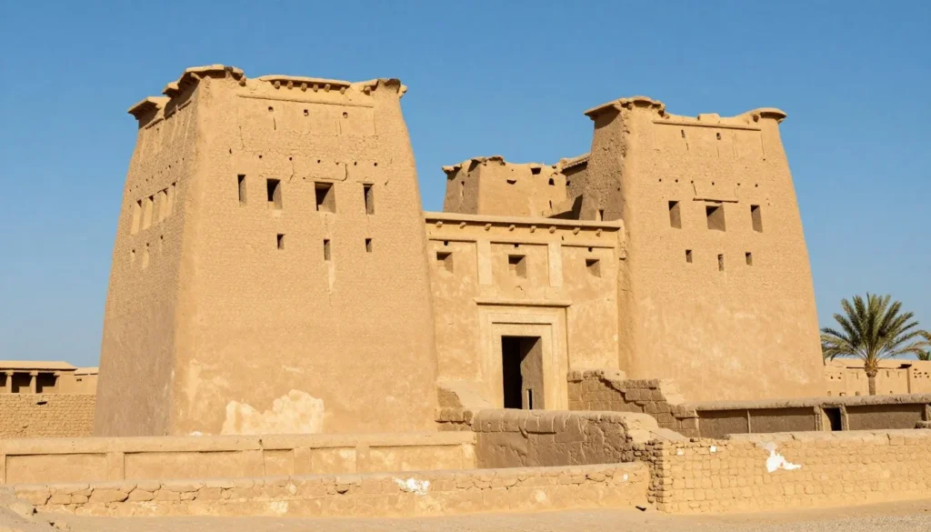 Ancient ruins of Shali fortress in Siwa Oasis Egypt with traditional mud-brick architecture Ancient ruins of Shali fortress in Siwa Oasis Egypt with traditional mud-brick architecture