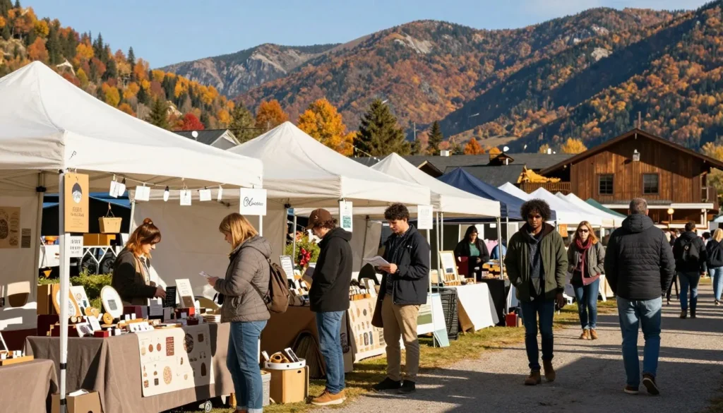 Autumn festival in mountain town near Great Smoky Mountains Autumn festival in mountain town near Great Smoky Mountains