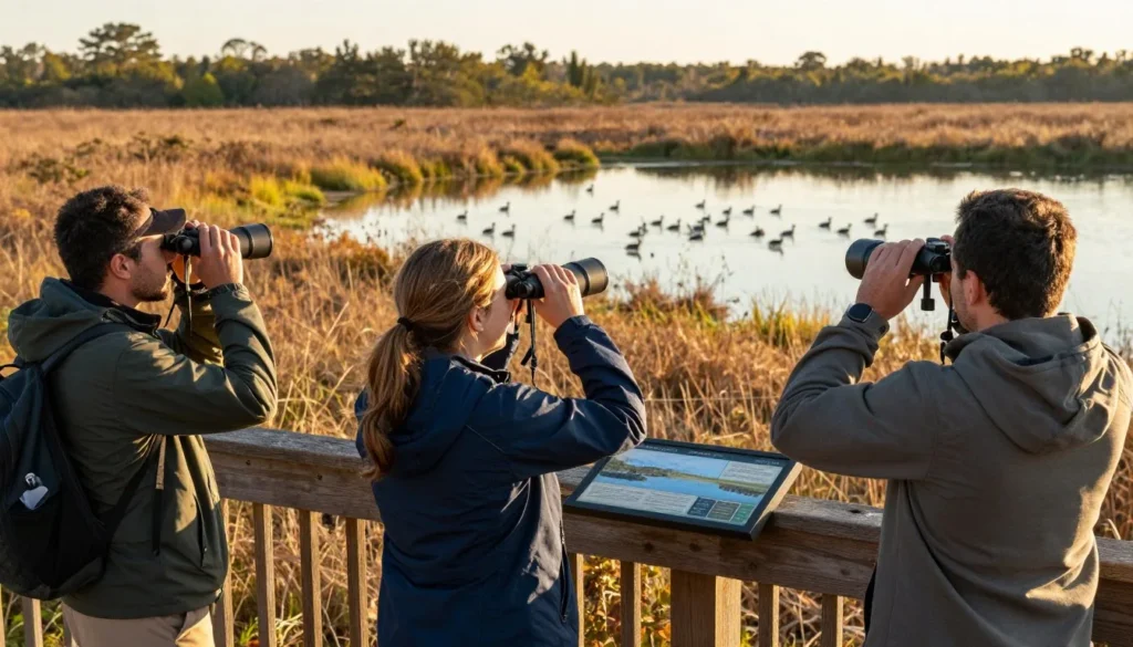 Bird watching activity at Two Ponds National Wildlife Refuge Bird watching activity at Two Ponds National Wildlife Refuge