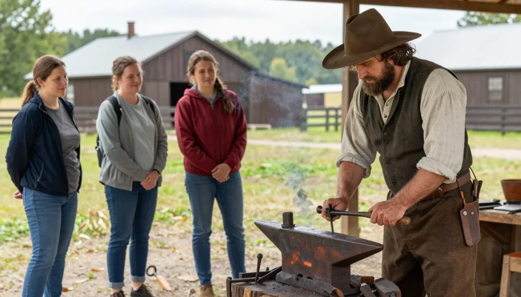 Blacksmith demonstration at Spring Mountain Ranch State Park Nevada