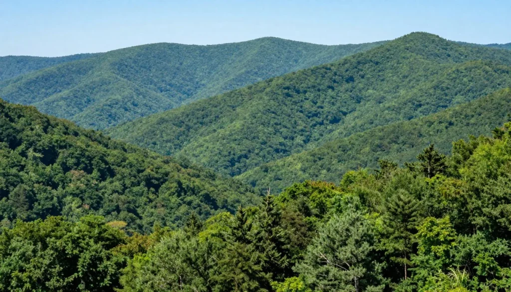 Blue Ridge Mountains scenic landscape near Emerald Village North Carolina Blue Ridge Mountains scenic landscape near Emerald Village North Carolina