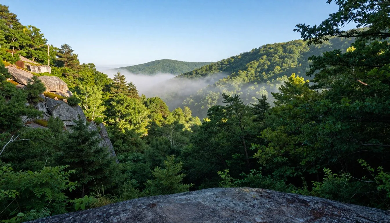 Bobs-Creek-State-Natural-Area-North-Carolina-pristine-mountain-forest-with-morning-mist Bobs Creek State Natural Area North Carolina pristine mountain forest with morning mist