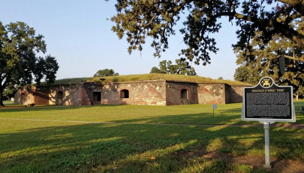 Brunswick Town Fort Anderson historic earthworks and colonial ruins with interpretive markers Brunswick Town Fort Anderson historic earthworks and colonial ruins with interpretive markers
