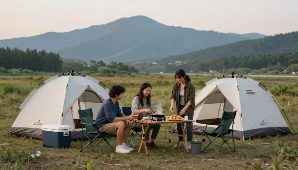 Budget camping setup at South Fork Budget camping setup at South Fork