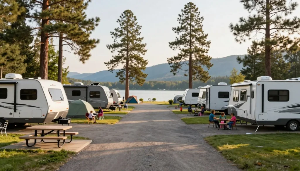 Camping area at Trinidad Lake State Park Colorado Camping area at Trinidad Lake State Park Colorado