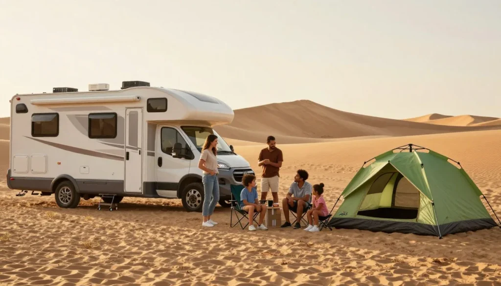 Camping setup at Sand Mountain Recreation Area Nevada Camping setup at Sand Mountain Recreation Area Nevada