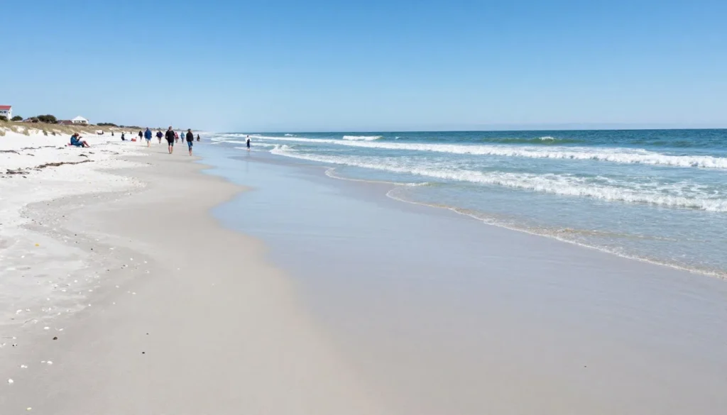 Cape Lookout beach scene with perfect weather conditions and clear blue skies Cape Lookout beach scene with perfect weather conditions and clear blue skies
