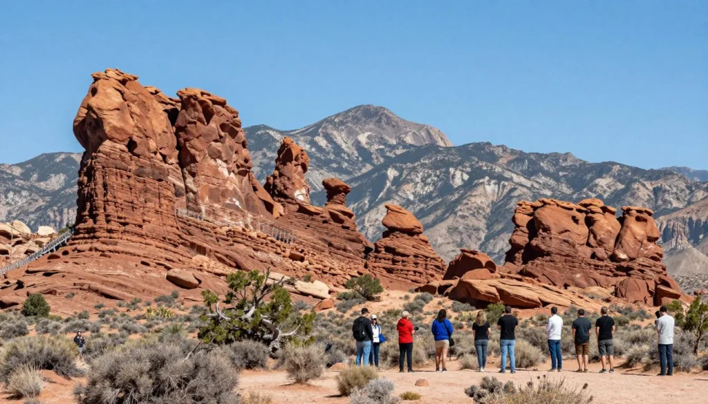 Castle Valley with red rock towers and La Sal Mountains backdrop