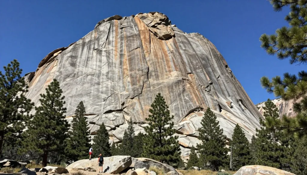 Cathedral Rock formation towering above forest in Spring Mountains Nevada Cathedral Rock formation towering above forest in Spring Mountains Nevada