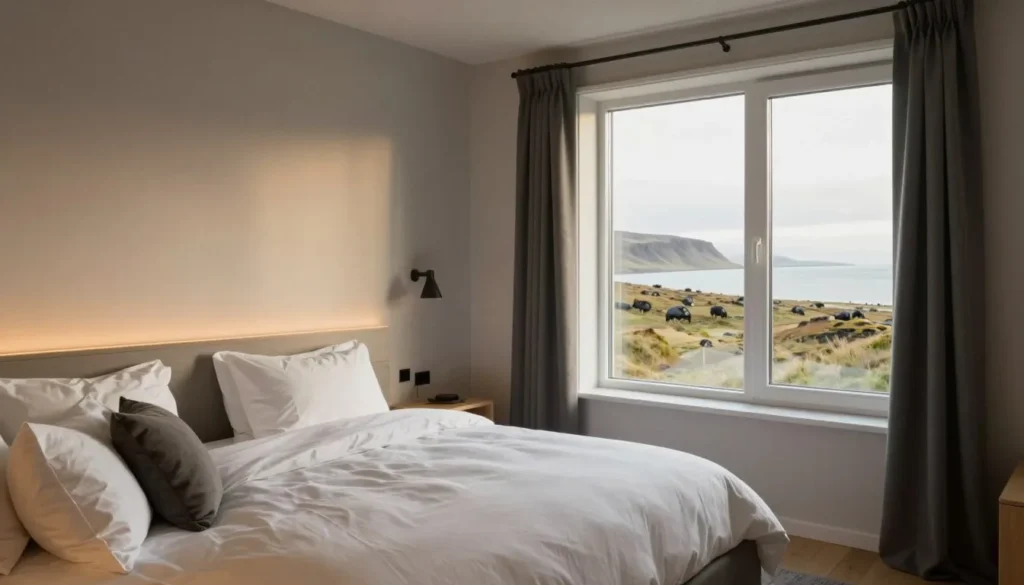 Comfortable Icelandic accommodation with modern amenities and natural views
