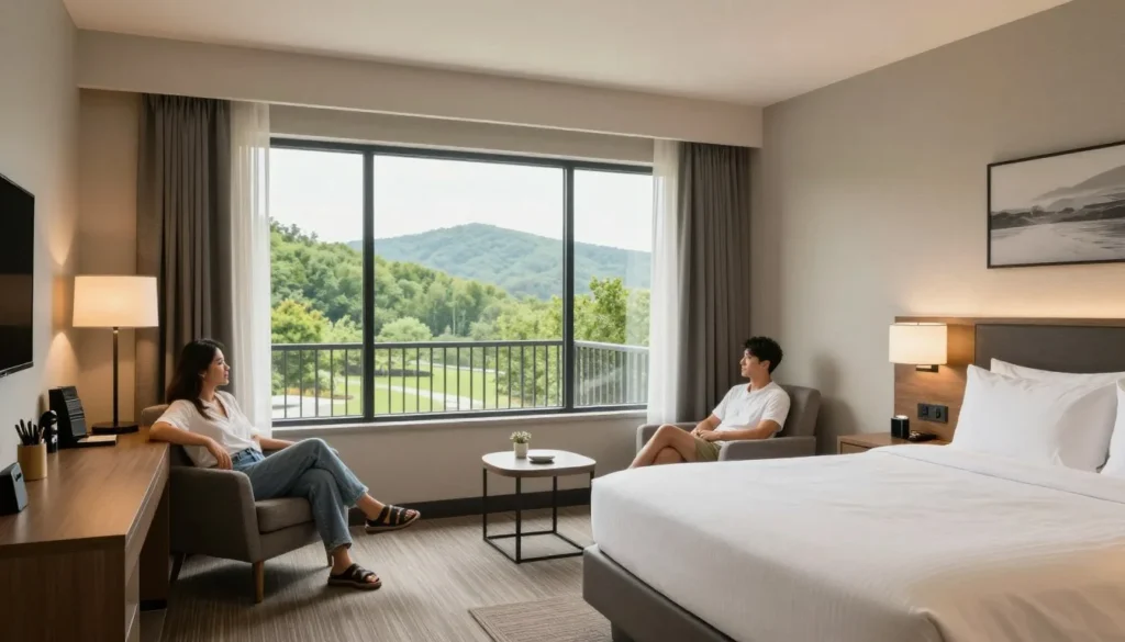 Comfortable hotel accommodation near Dunbar Cave State Park Tennessee