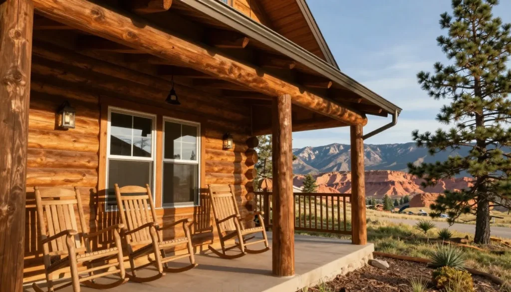 Comfortable rustic cabin accommodation near Nine Mile Canyon with mountain views Comfortable rustic cabin accommodation near Nine Mile Canyon with mountain views