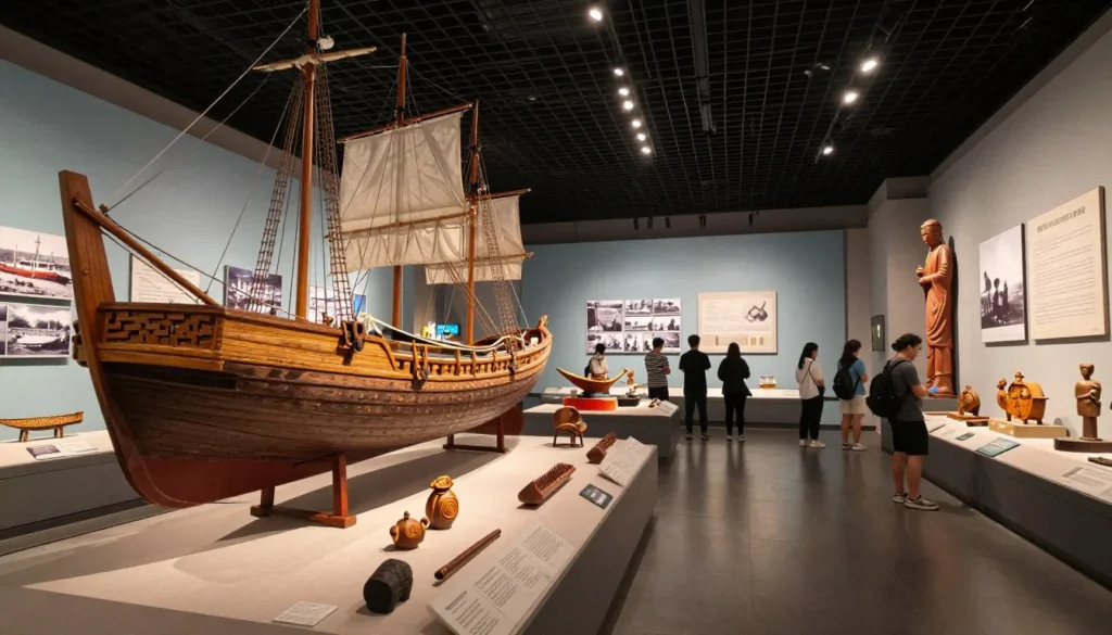 Core Sound Waterfowl Museum interior displaying maritime heritage exhibits and traditional crafts Core Sound Waterfowl Museum interior displaying maritime heritage exhibits and traditional crafts