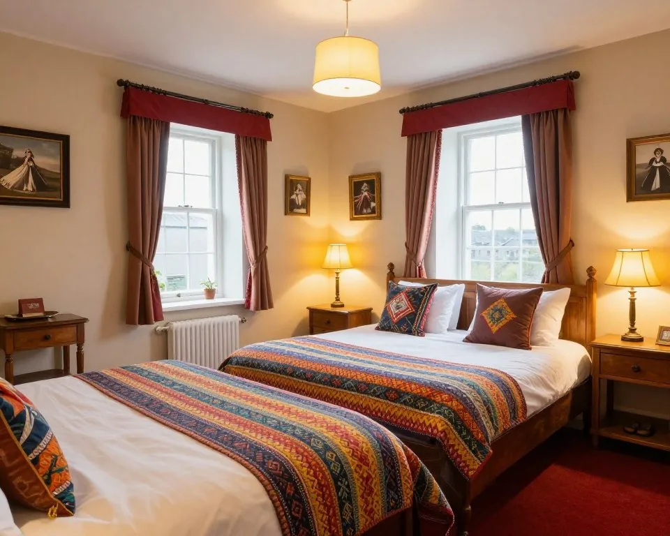 Cozy hotel room interior with traditional Irish decor in Tralee Cozy hotel room interior with traditional Irish decor in Tralee