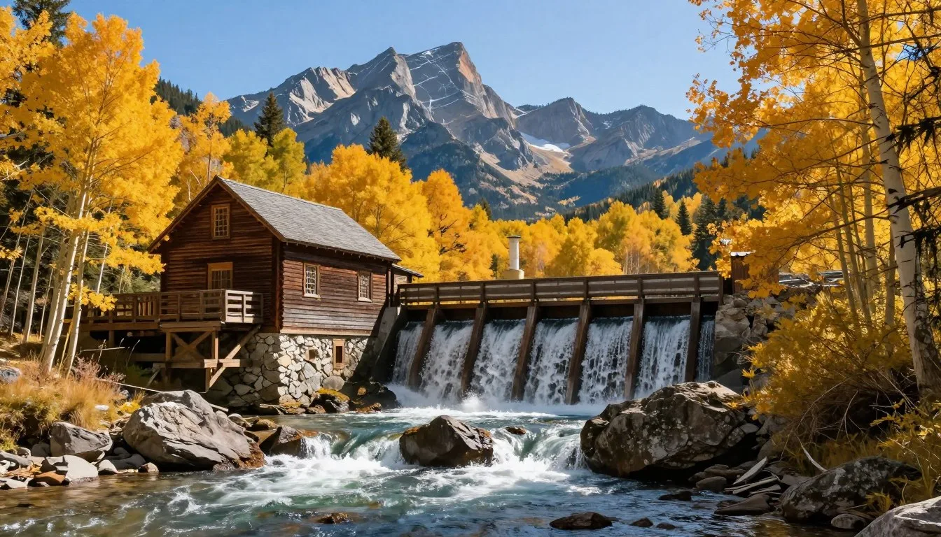 Crystal-Mill-Viewpoint-Colorado-nestled-against-autumn-foliage-with-rushing-river-waters Crystal Mill Viewpoint Colorado nestled against autumn foliage with rushing river waters