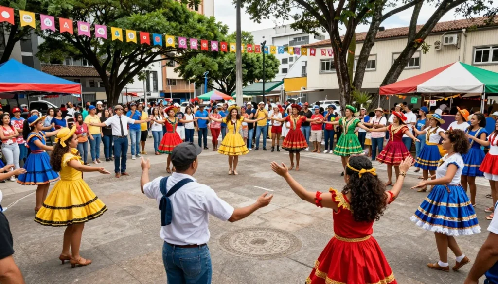 Cultural festival celebration in Belo Horizonte with performers
