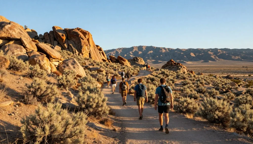Desert hiking trail near Meadow Hot Springs Desert hiking trail near Meadow Hot Springs