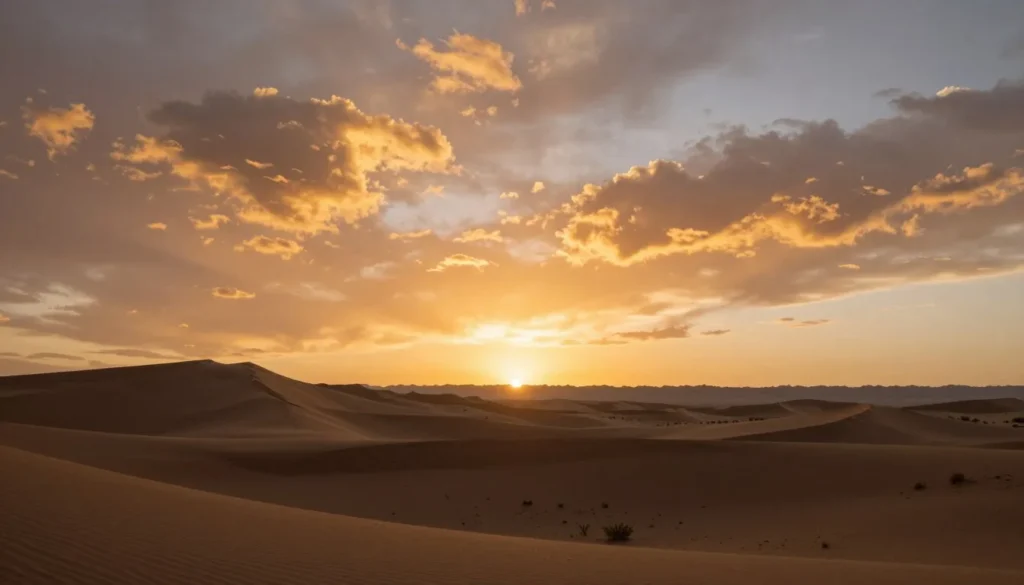 Desert sunset over Sand Springs landscape Desert sunset over Sand Springs landscape