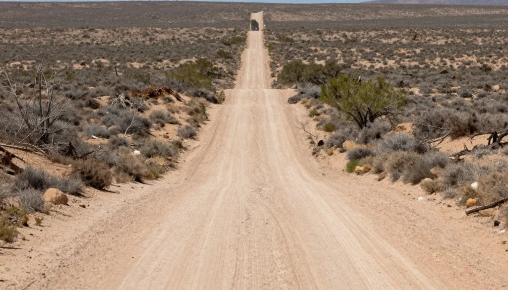 Dirt road leading through Rye Patch State Recreation Area