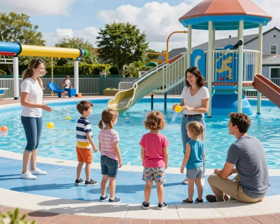 Family enjoying outdoor activities at Aqua Dome facility in Tralee Family enjoying outdoor activities at Aqua Dome facility in Tralee