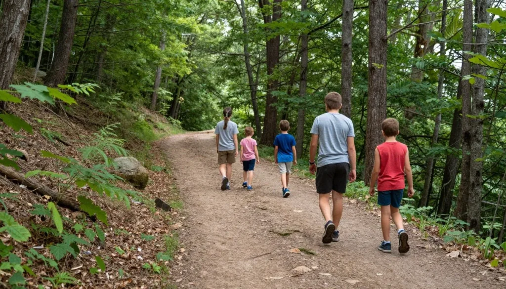 Family-friendly easy hiking trail in Holston Mountain Tennessee area Family-friendly easy hiking trail in Holston Mountain Tennessee area