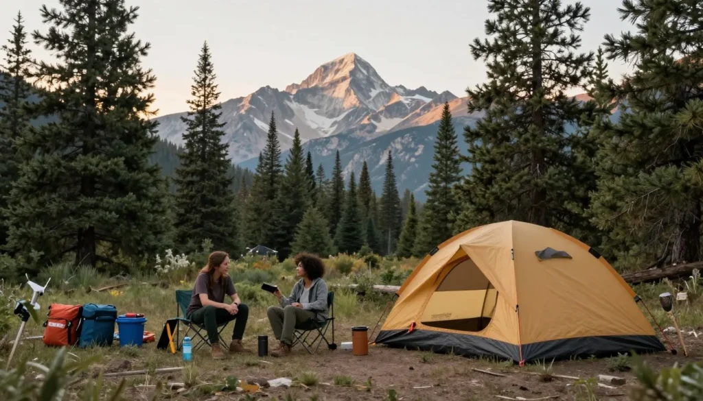 Free dispersed camping area in La Sal Mountains