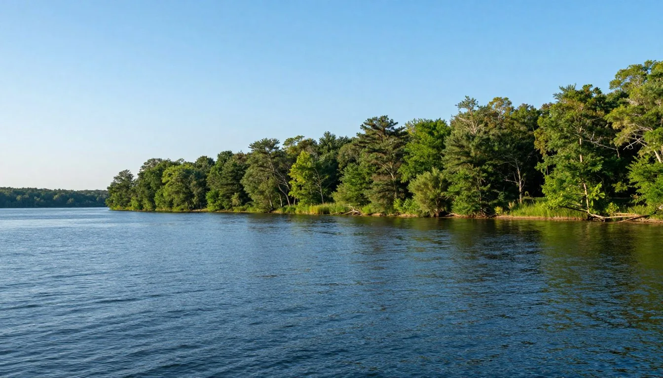Goose-Island-State-Natural-Area-Tennessee-scenic-waterfront-view-with-calm-waters Goose Island State Natural Area Tennessee scenic waterfront view with calm waters