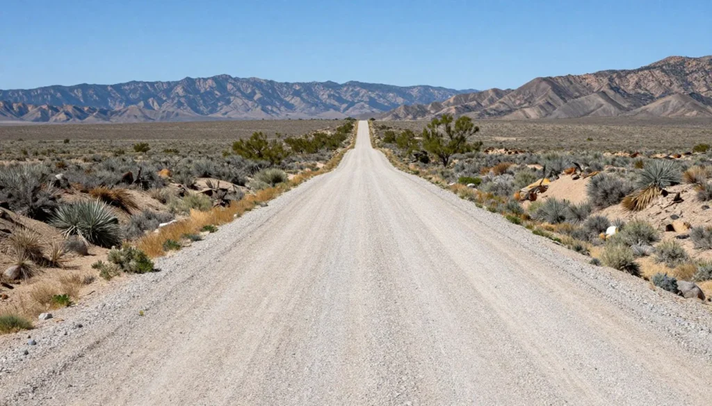 Gravel road winding through South Fork State Recreation Area campground