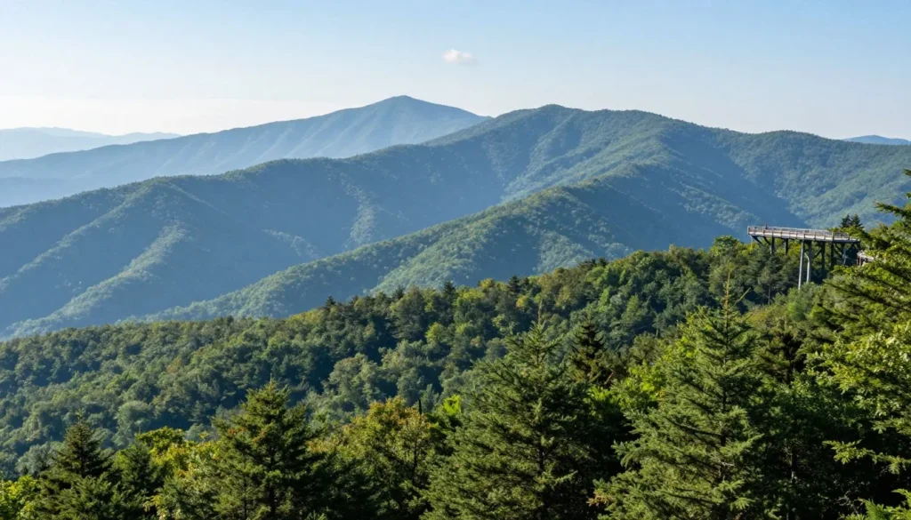 Great Smoky Mountains view from Tennessee Great Smoky Mountains view from Tennessee